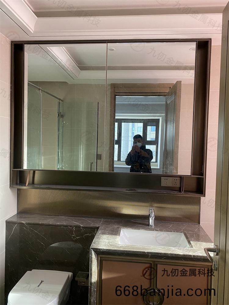 衞生間不鏽鋼(gang)鏡櫃(gui)設(she)計裝(zhuang)飾